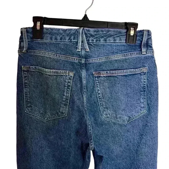 GOOD American Good Classic Slim Fit Raw Hem in Blue940 Size 10/30 - Picture 6 of 8